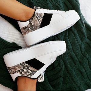 Venice snake skin platform sneakers